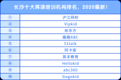 長(zhǎng)沙十大英語(yǔ)培訓(xùn)機(jī)構(gòu)排名，2020最新！